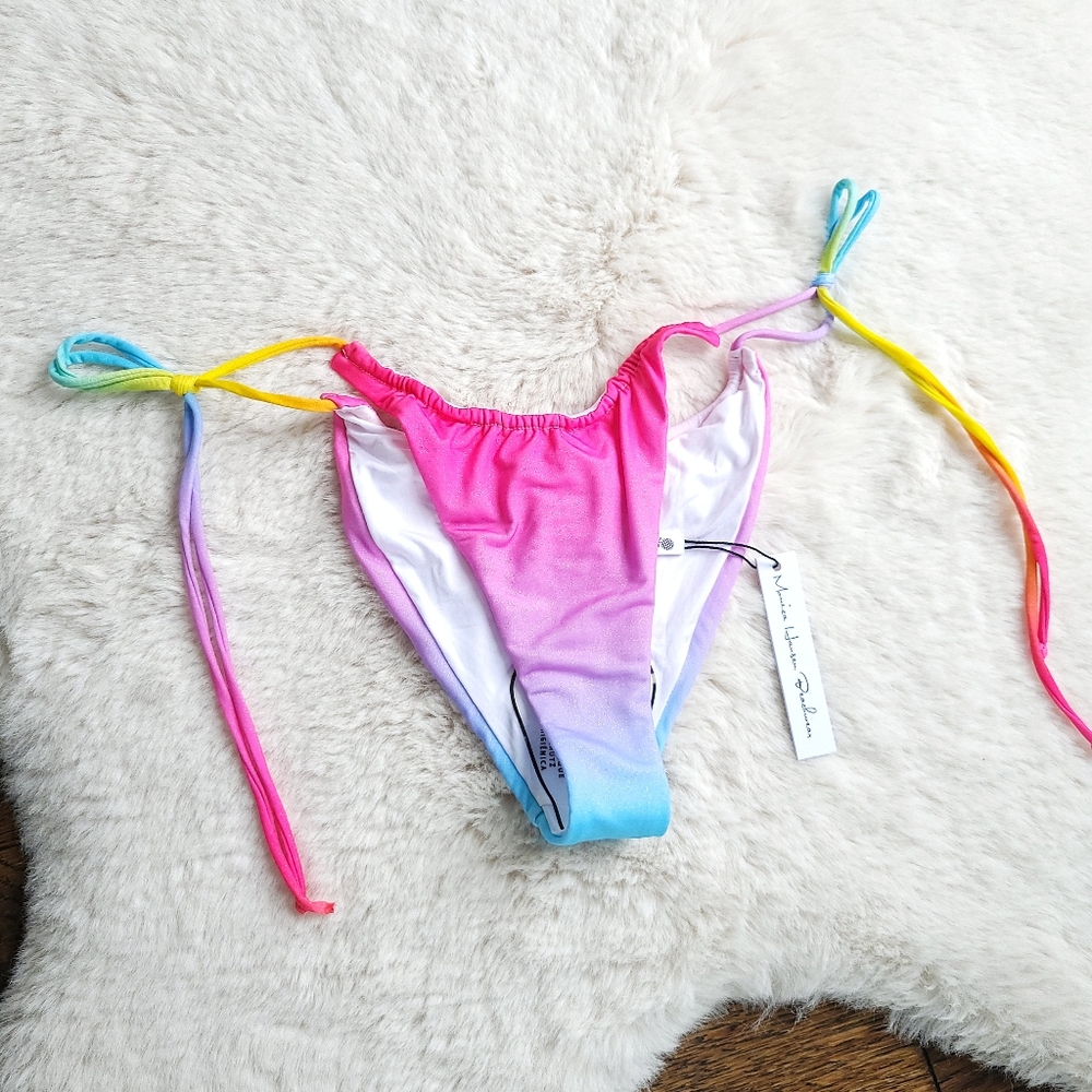 Monica Hansen x Free People Miami Vice Bikini Set Pastel Rainbow - Picture 12 of 13